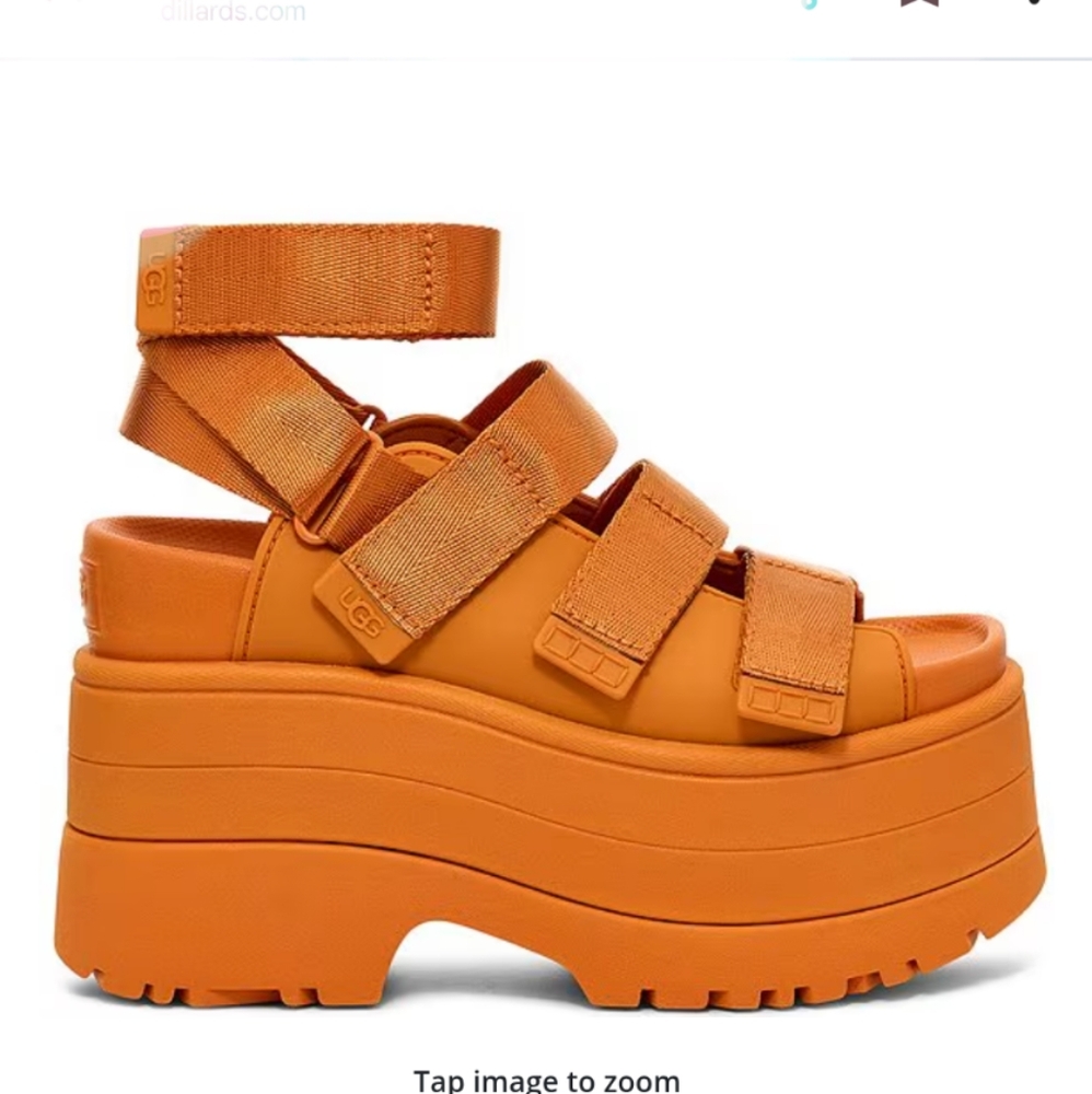 NWT UGG GoldenRise Strappy Platform Sandal 7 Dark Apricot Original Box Sold Out!